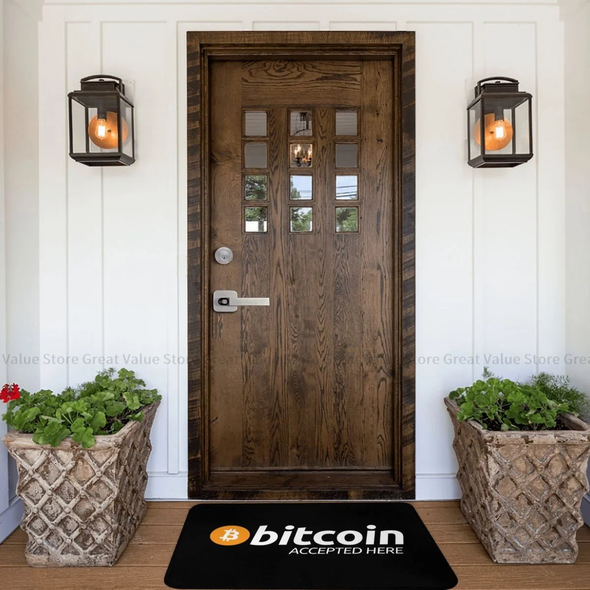 Cryptocurrency Bedroom Mat Bitcoin Accepted Here Doormat Living Room Carpet Outdoor Rug Home Decoration